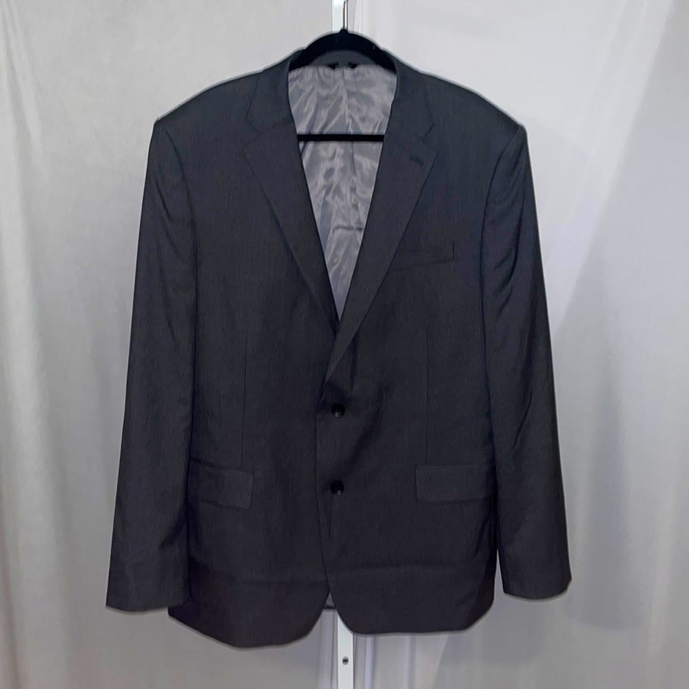 JM Haggar Classic Fit Gray Suit Jacket 48L NWOT